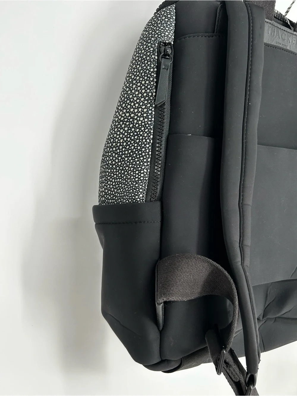 THACKER New York Black Unique Neoprene Book Backpack - New With Tags